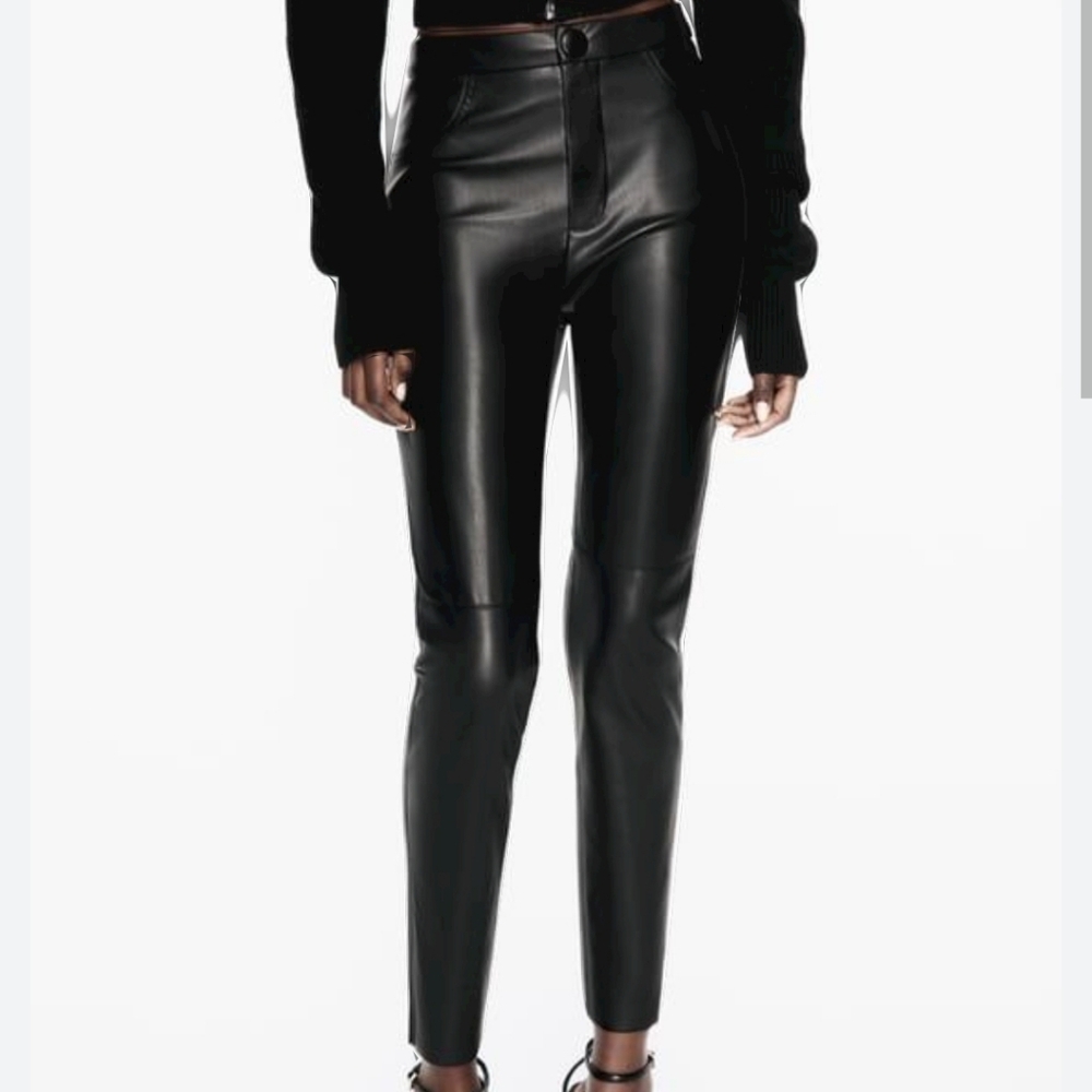 BNWOT Zara Faux Leather Jeggings